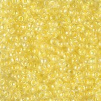 Miyuki rocailles Perlen 8/0 - Light yellow lined crystal ab 8-273